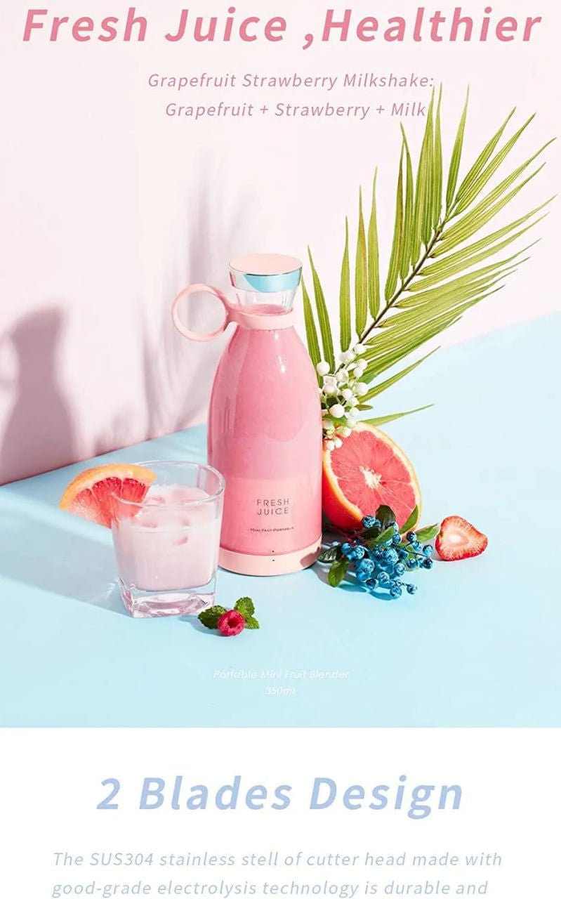 Portable USB Electric Juicer Mixer (420 ml) - Drocket